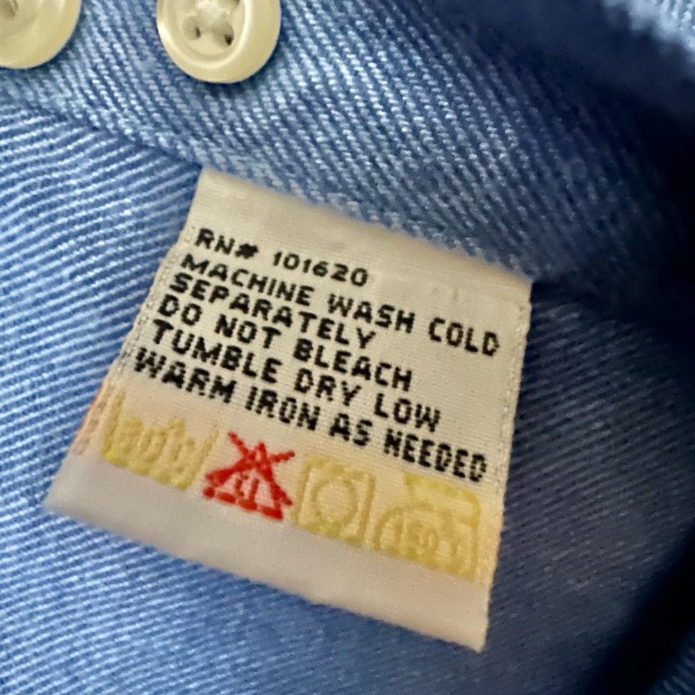 RESISTOL Rodeo Gear 100% Cotton Denim Button Dpwn Shirt - Picture 5 of 5